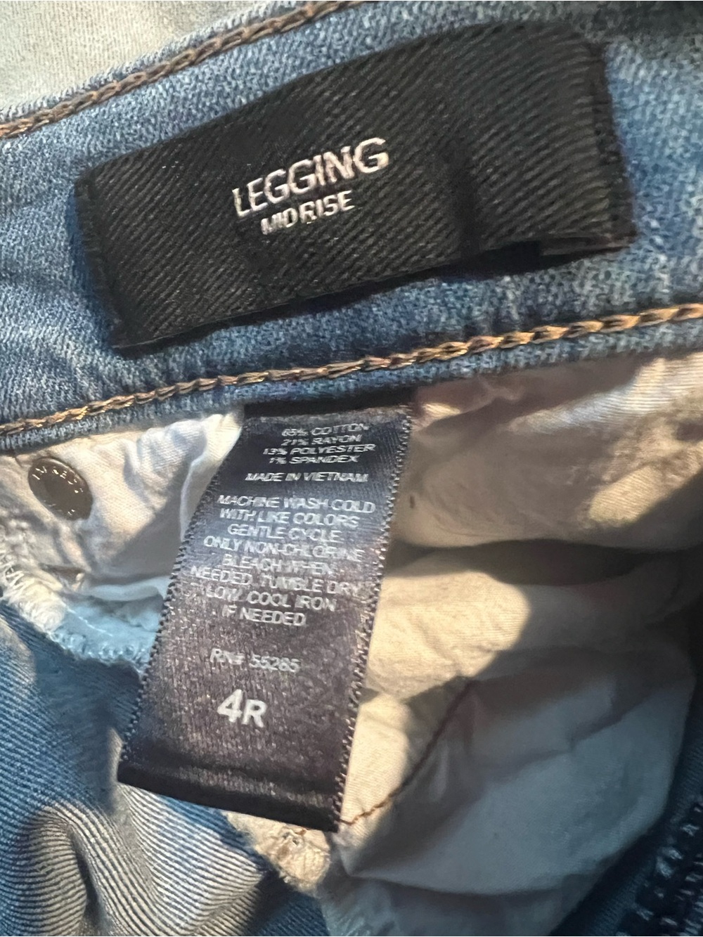 Express Light Blue Ripped Legging Jeans - Picture 4 of 4